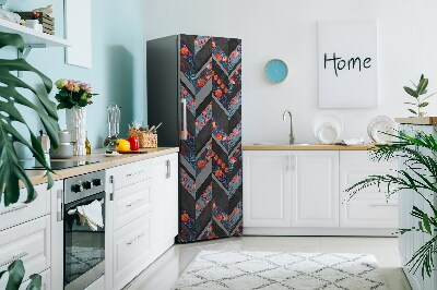 Magnetic fridge cover Flowers made of herringbone