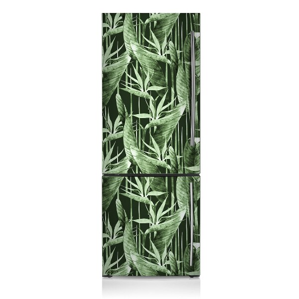 Magnetic fridge cover Dark leaves