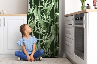 Magnetic fridge cover Dark leaves