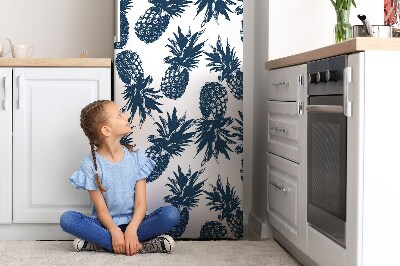 Magnetic fridge cover Gray pineapple