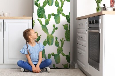 Decoration fridge cover Painted cactus