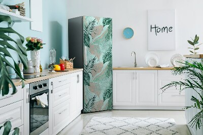 Decoration fridge cover Tropical leaves