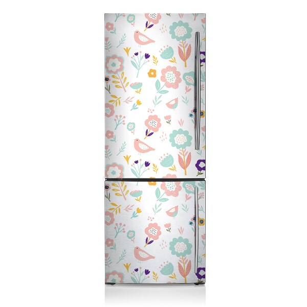 Decoration fridge cover Painted sparrows