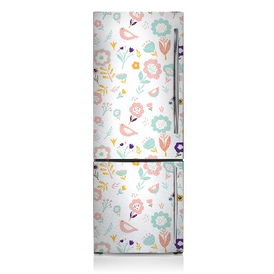 Decoration fridge cover Painted sparrows