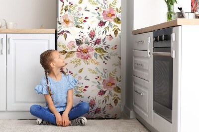 Decoration fridge cover Vintage field flowers