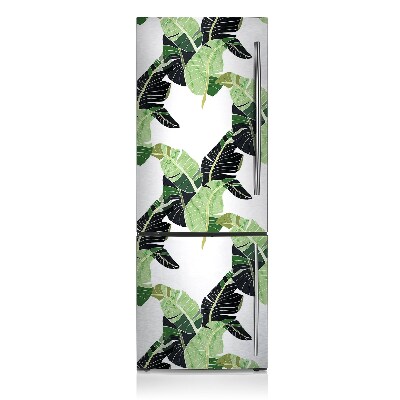 Decoration fridge cover Bright palm leaves