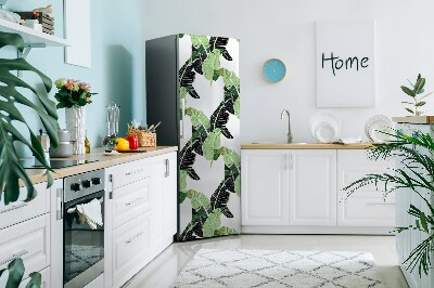 Decoration fridge cover Bright palm leaves