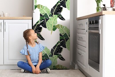 Decoration fridge cover Bright palm leaves