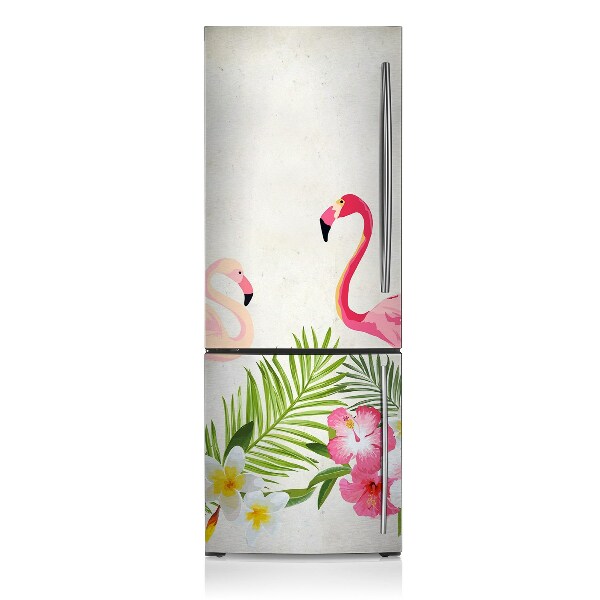 Decoration fridge cover A pair of flamingos