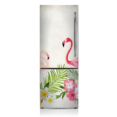 Decoration fridge cover A pair of flamingos