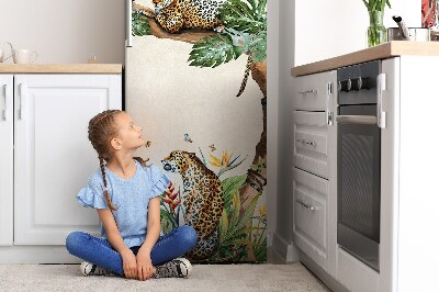 Decoration fridge cover Cheetah on a branch