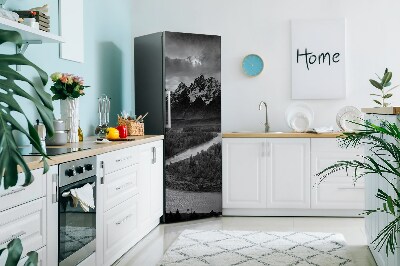 Decoration fridge cover Dark mountain