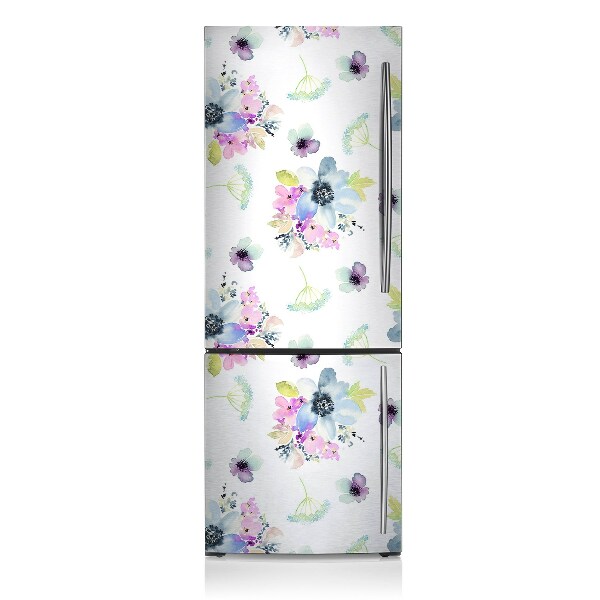 Magnetic fridge cover Purple flowers