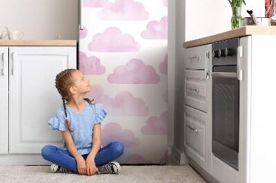 Decoration fridge cover Pink clouds