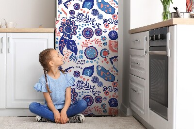 Decoration fridge cover Flowers abstraction