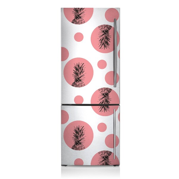 Decoration fridge cover Pink pineapple