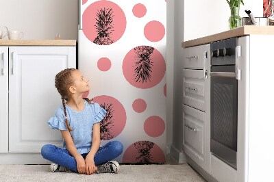 Decoration fridge cover Pink pineapple