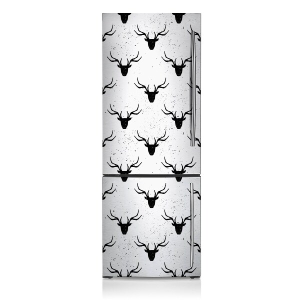 Decoration fridge cover Black deer pattern