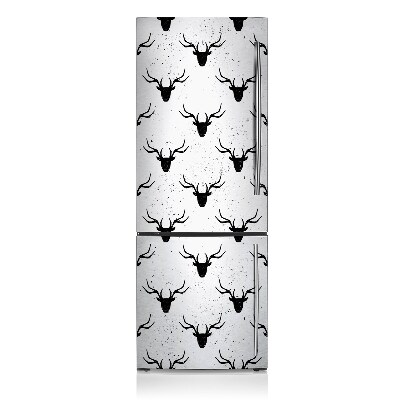 Decoration fridge cover Black deer pattern