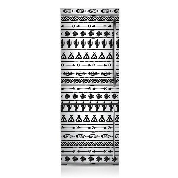 Decoration fridge cover Boho black and white