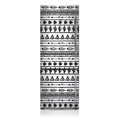 Decoration fridge cover Boho black and white