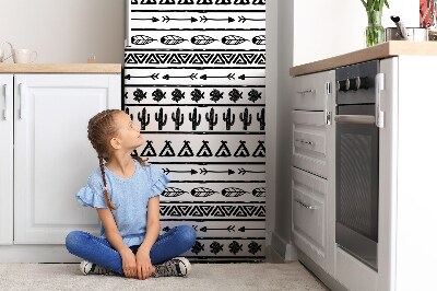 Decoration fridge cover Boho black and white