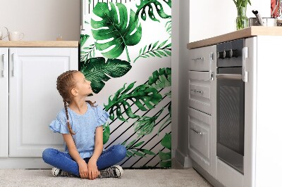 Decoration fridge cover Dots and leaves