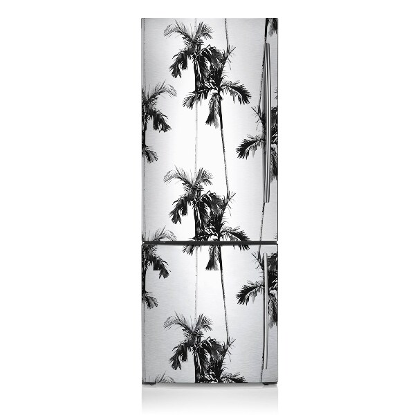 Decoration fridge cover Black and white palm