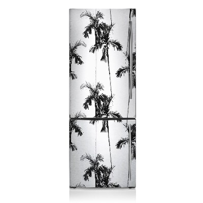 Decoration fridge cover Black and white palm