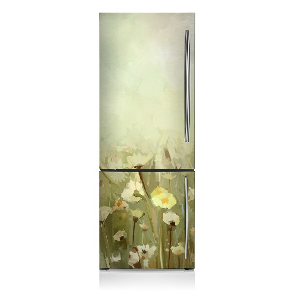 Decoration fridge cover Field flowers