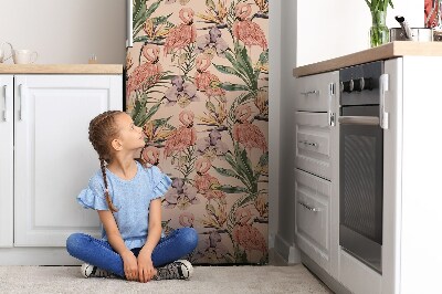 Magnetic fridge cover Flamingos