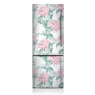 Magnetic fridge cover Bright pink flowers