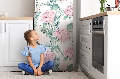 Magnetic fridge cover Bright pink flowers