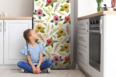 Magnetic fridge cover Watercolor flowers