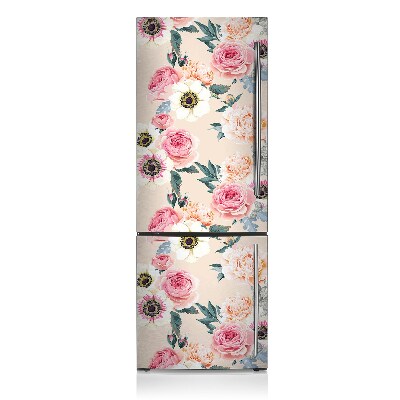 Magnetic fridge cover Pastel flowers