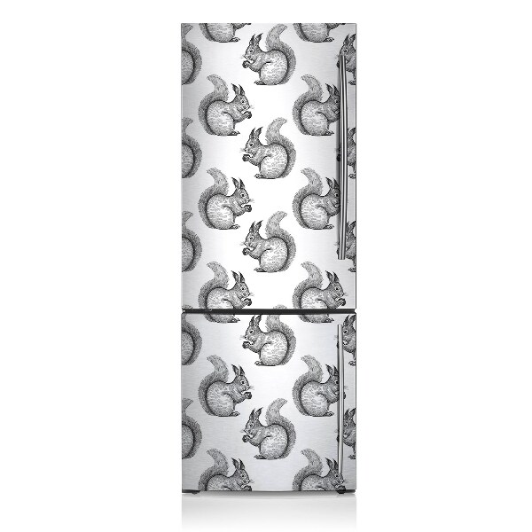 Magnetic fridge cover Squirrel pattern