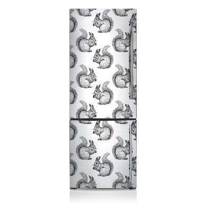 Magnetic fridge cover Squirrel pattern