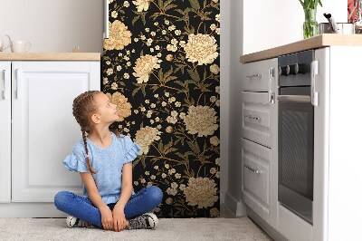 Magnetic fridge cover White peony