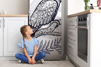 Magnetic fridge cover Sketched parrot