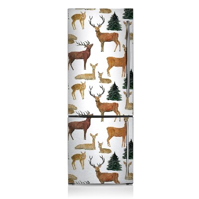 Magnetic fridge cover Wild deer