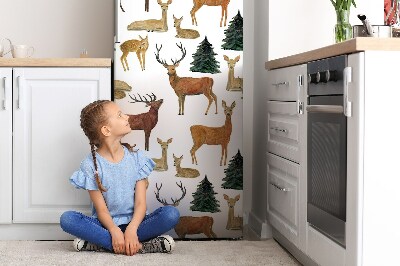 Magnetic fridge cover Wild deer