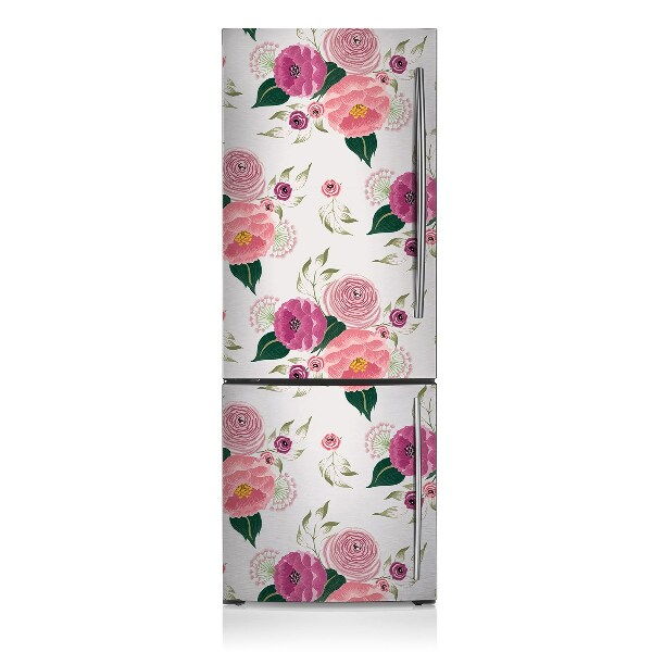 Decoration fridge cover Pink flowers