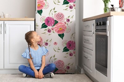Decoration fridge cover Pink flowers