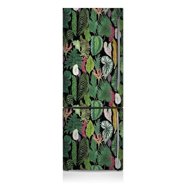 Decoration fridge cover Tropical leaves