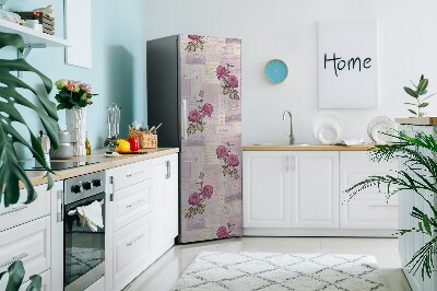 Decoration fridge cover Paper and peonies