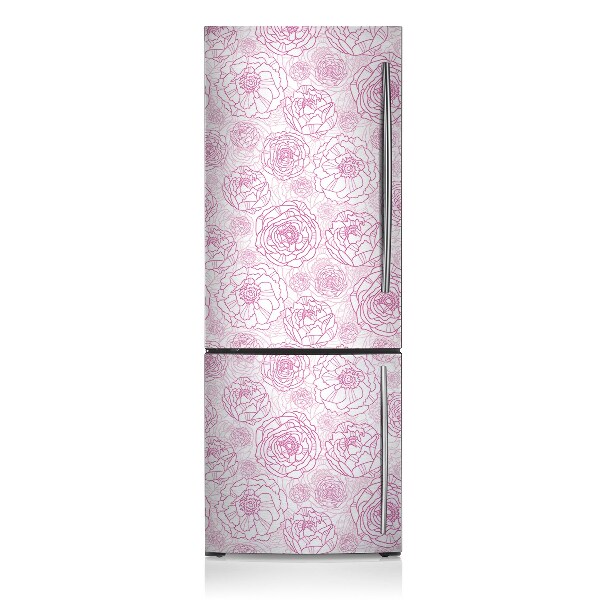 Decoration fridge cover Pink flowers