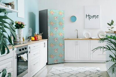 Decoration fridge cover Pastel bouquets