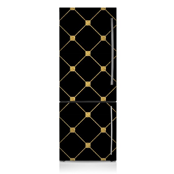 Decoration fridge cover Golden diamonds