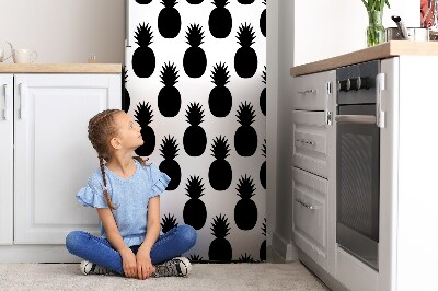 Decoration fridge cover Black pineapple