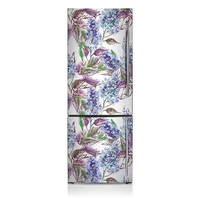 Decoration fridge cover Purple leaves